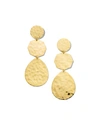 IPPOLITA CLASSICO CRINKLE HAMMERED SNOWMAN EARRINGS IN 18K GOLD,PROD230450215