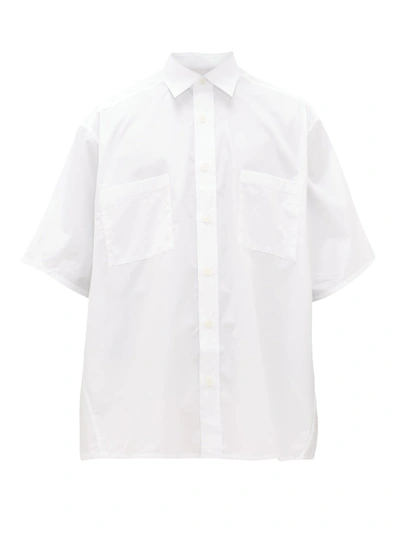 Givenchy 白色大廓形短袖衬衫 In White