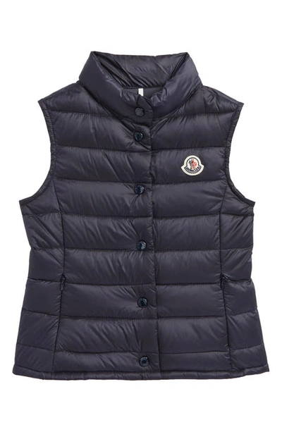 Moncler Kids' Liane Quilted Down Water Resistant Vest In Blu