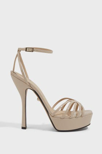 Alevì Caterina Open-toe Leather Sandals In Nude