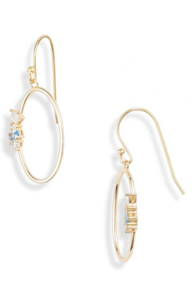 Argento Vivo Sydney Cluster Open Oval Drop Earrings In Gold