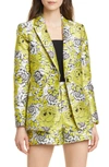 ALICE AND OLIVIA MACEY FLORAL FITTED BLAZER,CC003Q18212