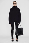 Anine Bing Sydney Alpaca Blend Turtleneck Sweater In Black