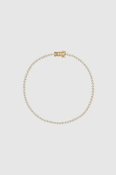 Anine Bing Diamond Tennis Bracelet In Gold In 14k Yellow Gold