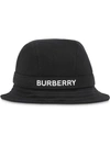 BURBERRY LOGO PRINT BUCKET HAT
