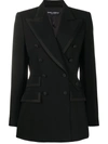 Dolce & Gabbana Single-breasted Twill Turlington Tuxedo Jacket In Black