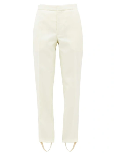 Wardrobe.nyc Wardrobe. Nyc Womens Off-white Tapered High-rise Wool And Silk Tuxedo Trousers S
