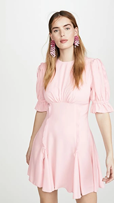 Keepsake Beloved Puff Sleeve Mini Dress In Blush-pink