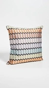 Missoni Waterford Large Zigzag-jacquard Cushion In Multi Purple