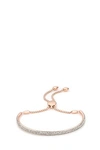 Monica Vinader Fiji Diamond Pavé Toggle Petite Bracelet In Metallic