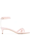 BY FAR KAIA 50MM STRAPPY SANDALS