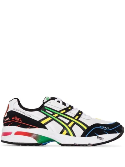 Asics White And Black Gel-1090 Low Top Trainers