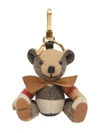 Burberry Check Thomas Bear Keyring In Neutrals