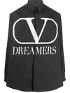 Valentino Vlogo Dreamer Semi-oversize Shirt In Black