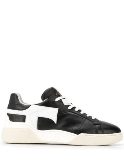 Tod's Low-top Leather Sneakers In Black