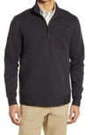 Billy Reid Double Knit Half-zip Pullover In Dark Navy