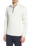 Billy Reid Double Knit Half-zip Pullover In Natural