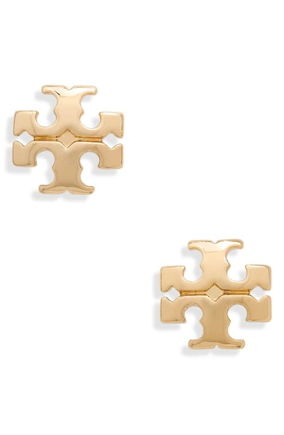 Tory Burch Kira Gold-plated Logo Stud Earrings