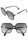 FENDI 58MM GRADIENT SQUARE SUNGLASSES,FF0411S