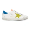 GOLDEN GOOSE GOLDEN GOOSE WHITE AND YELLOW SUPERSTAR SNEAKERS