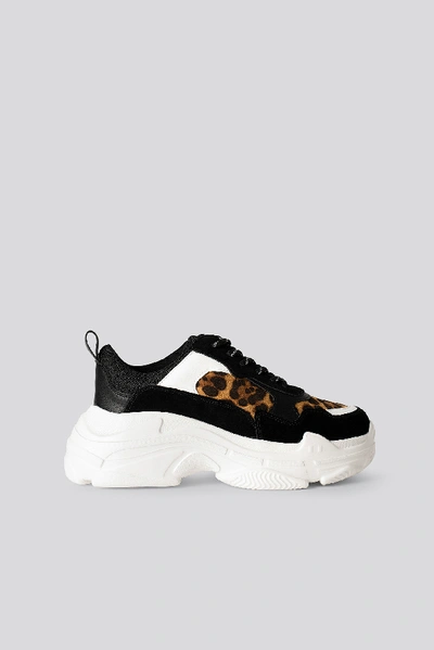 Na-kd Leo Mix Chunky Trainers - Multicolor In Black Leopard Print