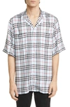 BURBERRY RAYMOUTH CHECK SHORT SLEEVE BUTTON-UP SHIRT,8025821