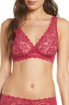 Hanro Luxury Moments Lace Wireless Bra In Barberry 1463