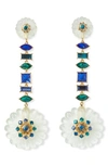 VINCE CAMUTO RESIN FLOWER LINEAR EARRINGS,VJ-403563