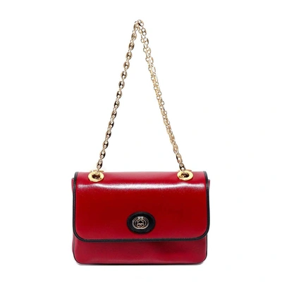 Gucci Interlocking G Small Shoulder Bag In Red