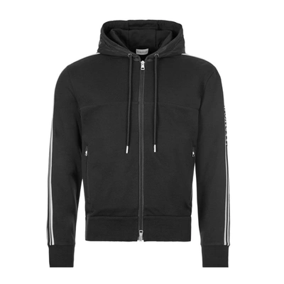 Moncler Zip-up Cotton Jersey Hoodie In Black