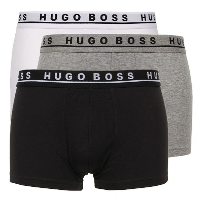 Hugo Boss Boss - Assorted 3-pack Of Stretch-cotton Trunks With Logo Waistband 50325403 999 In Assorted-pre-pack