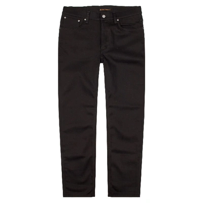 Nudie Jeans Gritty Jackson Nonstretch Organic Cotton Denim Straight Leg Jeans In Black