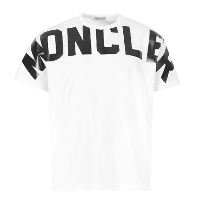 Moncler Logo Printed Cotton T-shirt In White