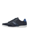 Hugo Boss Boss Suede Trim Saturn Low-top Sneakers In Navy