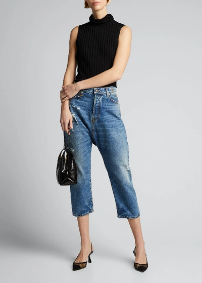 R13 Tailored Drop Jean In Blue