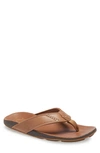 OLUKAI 'NUI' LEATHER FLIP FLOP,10239