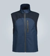 SEASE LINEN GILET WITH TECHNICAL PANELS,P00455935