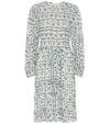 Isabel Marant Étoile Eulie Smocked Bodice Long Sleeve Dress In White