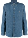 Polo Ralph Lauren Denim Sport Shirt In Blue