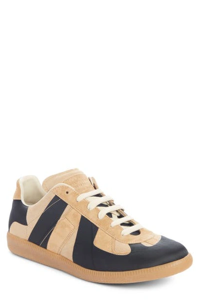 Maison Margiela Replica Laser Mixed-media Trainers In Brown