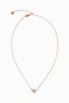 Monica Vinader Ava Diamond Button Pendant Necklace In Metallic
