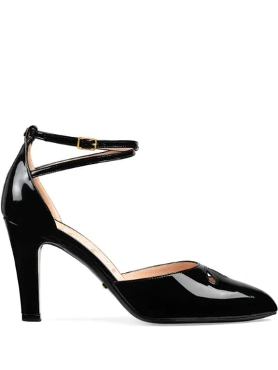 Gucci Mid-heel Cut-out Pumps In Black