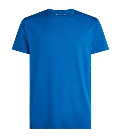 Derek Rose Men's Basel 8 Solid Jersey T-shirt In Medium Blue
