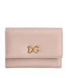 DOLCE & GABBANA LEATHER FRENCH FLAP WALLET,15215678