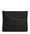 BALMAIN GRAINED LEATHER B-MEN 30 CLUTCH,15149280