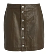 ALLSAINTS ALLSAINTS CARSON LEATHER MINI SKIRT,15149410