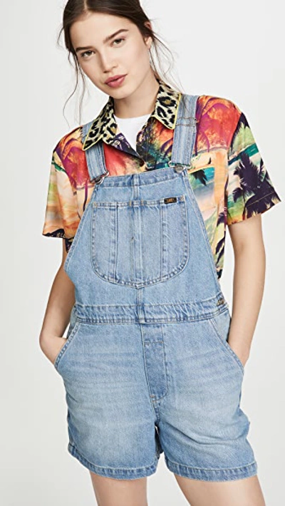 Lee Vintage Modern Relaxed Dungaree Shorts In Frontier