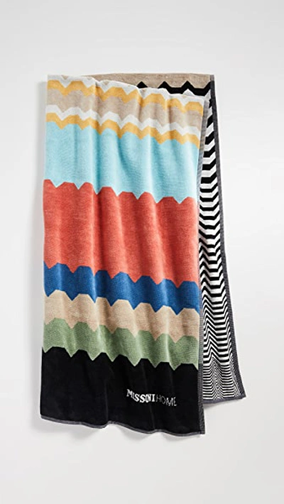Missoni Wolf Beach Towel In Multi Color