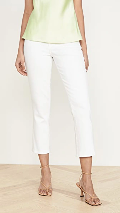 L Agence Nadia High-rise Crop Straight-leg Jeans In Blanc