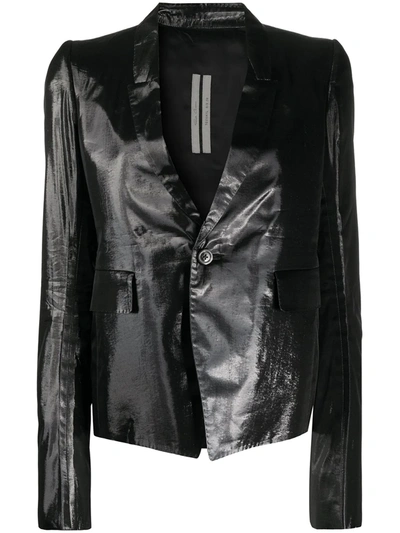 Rick Owens Tecuatl Soft Tailored Blazer In Black